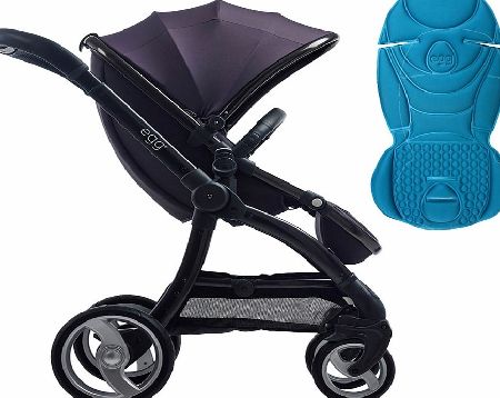 egg Stroller Gunmetal/Storm Grey With Kingfisher