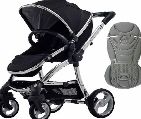 egg Stroller Mirror/Gotham Black With Steel Grey