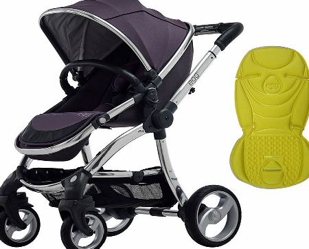 egg Stroller Mirror/Storm Grey With Citrus Lemon