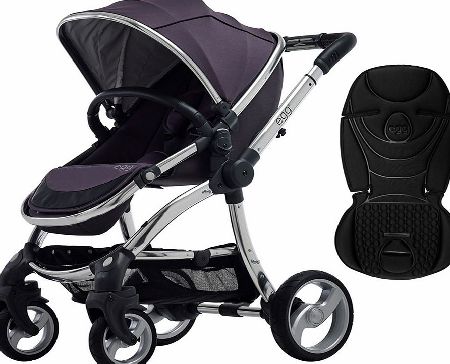 egg Stroller Mirror/Storm Grey With Jet Black