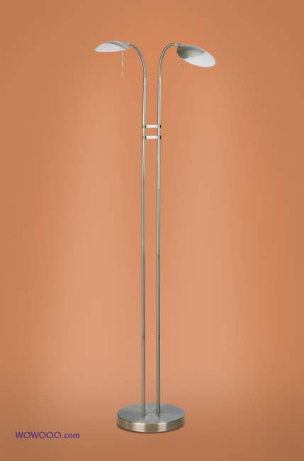 EGLO Beta 3 double floor lamp- brass coated