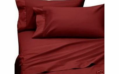 Egyptian Cotton Factory Store Luxurious Seven (7) Piece Set, Burgundy Solid / Plain, Queen Size, 4Pc Bed Sheet Set amp; 3Pc Duvet Set, 1500 Thread Count Ultra Soft Single-Ply 100 Egyptian Cotton, 15