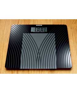 Slimline Black Design Glass Scale