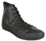 Converse All Star Leather Hi Black Mono - 9 Uk