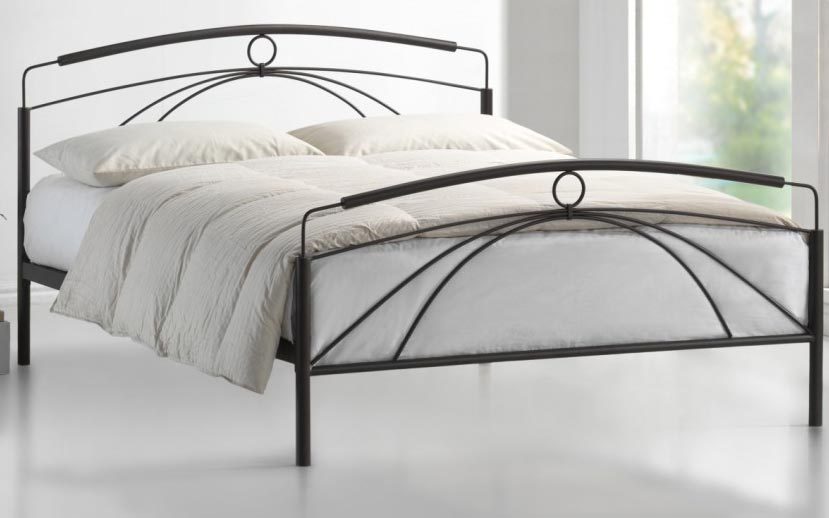 Elan Kappa Black Metal Bedstead, Small Double,