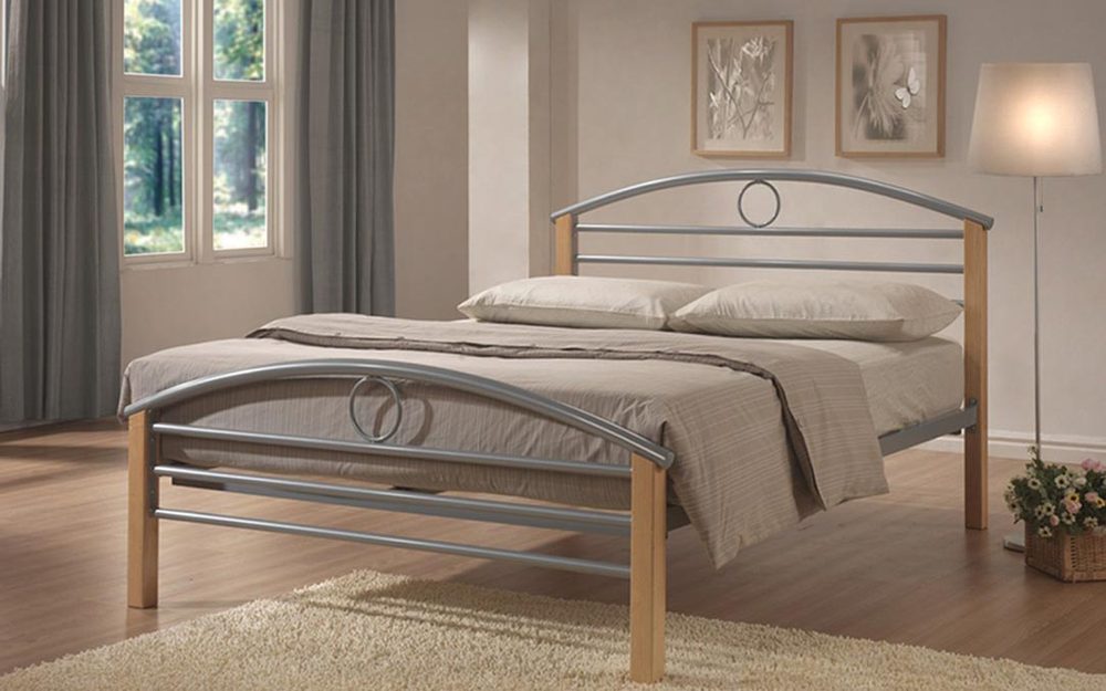 Elan Pegasus Metal and Wooden Bedstead, Single,