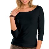 Hanes Beauty Boat Neck, Black, S