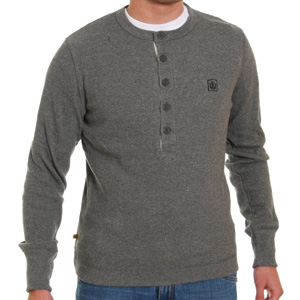 Champney Henley sweat - Grey Heather