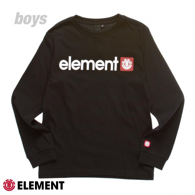 Logo Boys Long Sleeve T-Shirt - Black