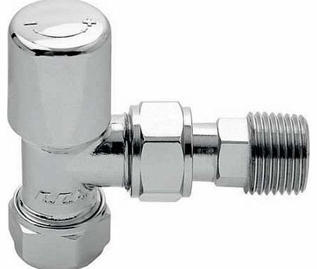 Eliana Bathrooms Pair Radiator Valves Angled - Chrome