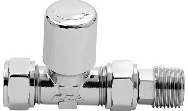 Eliana Bathrooms Pair Radiator Valves Straight - Chrome