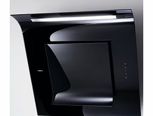 Elica LEAFBL Angled 80cm Chimney Hood Black