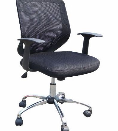 Eliza Tinsley Mesh Back Operators Armchair with Chrome Base 95ATG/MBK