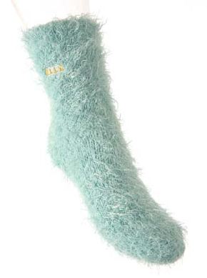 ELLE Ladies 1 Pair Elle Long Hair Feather Sock Spearmint