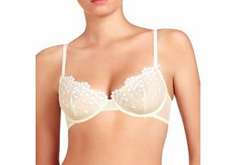 Elle Macpherson Coachella lime and white underwire bra