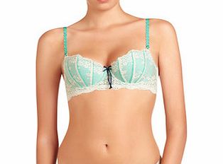 Elle Macpherson Dentelle blue and white contour bra