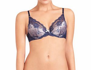 Elle Macpherson Oasis blue and white contour plunge bra