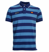 Ellesse Bettolina Blue Stripe Polo Shirt