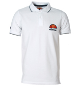 Ellesse Servado White Pique Polo Shirt