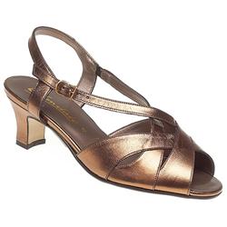 Female Simone Leather Upper Comfort Sandals in Copper