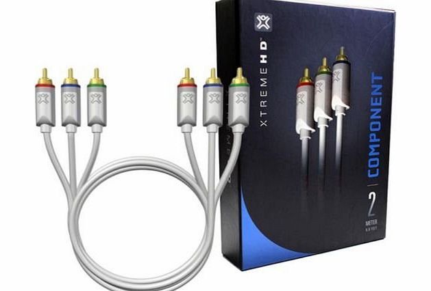 eMarkooz(TM) 2M Phono 3 RCA AV Audio Video Cable Lead Gold 3 RCA to 3 RCA XTREME HD Triple emarkooz(TM)