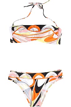 Onice print bandeau bikini