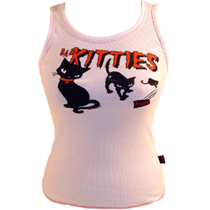 Emily Strange Bad Kitten Vest white