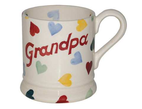 EMMA BRIDGEWATER Polka Hearts Grandpa Half Pint