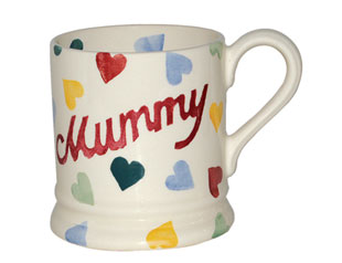 Emma Bridgewater Polka Hearts Mummy Half Pint Mug