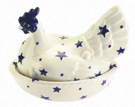 EMMA BRIDGEWATER Starry Skies Large Hen on Nest