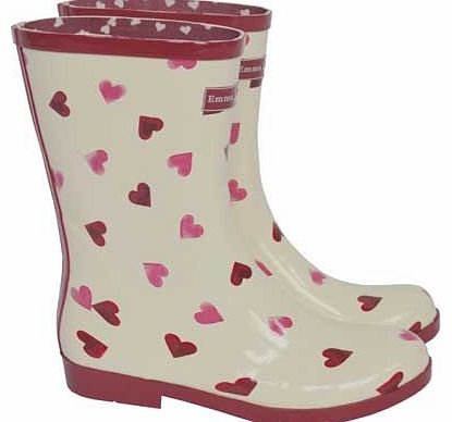 Womens Short Heart Wellies -