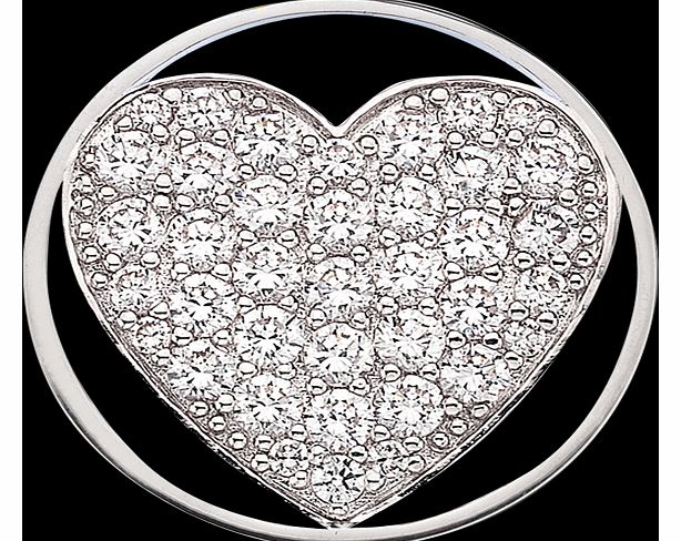 Emozioni Ice Sparkle Heart 33mm Coin EC030