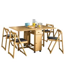 Rectangular Oak Butterfly Dining Set