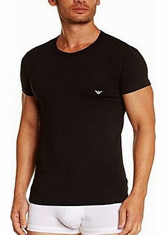 Eagle Stretch Cotton Crew Neck T-Shirt Black Large