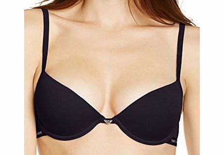 Emporio Armani Intimates Womens Cotton Delight T-Shirt Everyday Bra, Black, 32B