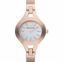 Emporio Armani Ladies Chiara Pearl and Rose Gold