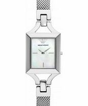 Emporio Armani Ladies Chiara White and Silver