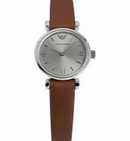 Emporio Armani Ladies Silver and Brown Gianni