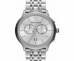 Emporio Armani Mens Alpha Silver Watch