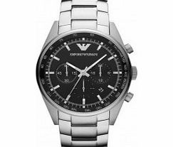 Emporio Armani Mens Black Silver Tazio Sportivo