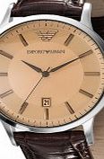 Emporio Armani Mens Classic Amber Brown Watch