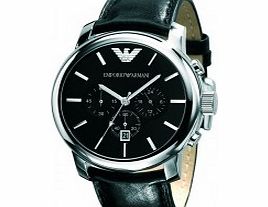 Emporio Armani Mens Classic Black Chronograph