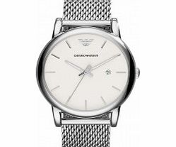 Emporio Armani Mens Luigi Silver Mesh Bracelet