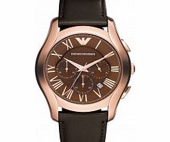 Emporio Armani Mens New Valente Brown Watch