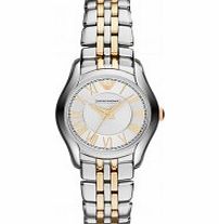 Emporio Armani Mens New Valente Steel and Gold