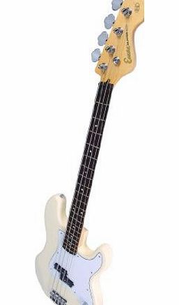 Encore E4 Bass Guitar Outfit Vintage White