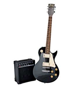 Encore Single Electric Cut-away Black Guitar Outfit