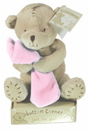 BUTTON CORNER PINK TEDDY