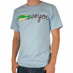 Mens Enjoi Bass Turd Tee Light Blue