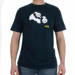 Mens Enjoi Piggyback Pandas Tee Navy